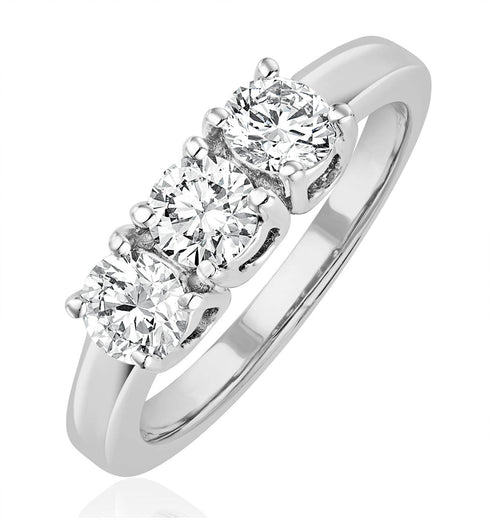 Chloe Platinum 3 Stone Diamond Ring 1.00CT G/VS